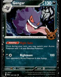 Gengar (Cosmos Holo) Rare Trick or Trade BOOster 2024 057/091 NM Pokemon TCG - Image 1