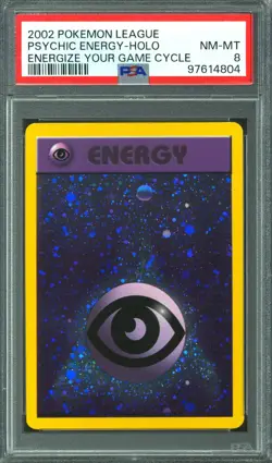 Pokemon Energize Your Game League Psychic Energy PSA 8 - Image 1