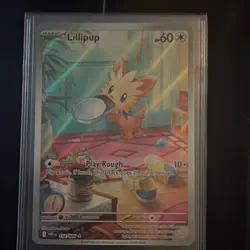 Pokemon Lillipup 154/086 Sv: White Flare Illustration Rare Holo Basic 60 HP - Image 1