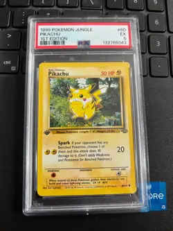 PSA 5 2001 Pokemon Game Entei-REV-Foil #34 and 1999 Pikachu 1st Edition #60 - Image 4