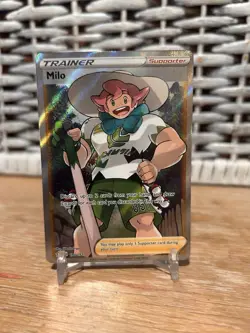 Pokemon TCG Milo 190/192 Swsh02: Rebel Clash Ultra Rare Full Art Holo - Image 1