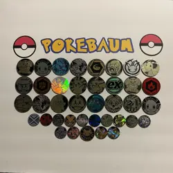 Pokemon Coin Lot x39 - LOT IS 24 LG, 1 MED, 14 SM - ONLY A COUPLE DUPES (LOT #2) - Image 1