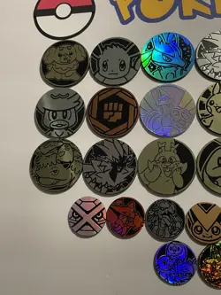 Pokemon Coin Lot x39 - LOT IS 24 LG, 1 MED, 14 SM - ONLY A COUPLE DUPES (LOT #2) - Image 3