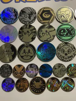Pokemon Coin Lot x39 - LOT IS 24 LG, 1 MED, 14 SM - ONLY A COUPLE DUPES (LOT #2) - Image 4