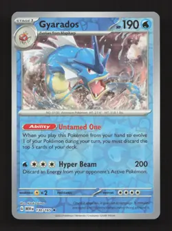 Gyarados 130/165 Rare 151 Pokemon Reverse Holo Near Mint - Image 1