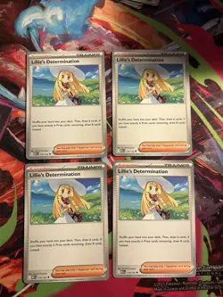 Lillie’s Determination 4x Playset Pokemon TCG Mega Evolution ME01 119/132 - Image 1