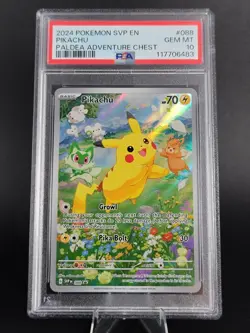 Pokemon -Pikachu-Scarlet & Violet Promo-088 - Black Star Promo - PSA 10 Gem Mint - Image 1