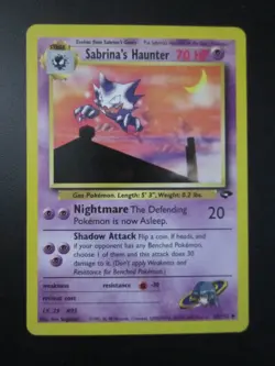 SABRINA'S HAUNTER NON HOLO POKEMON CARD 55/132 GYM CHALLENGE NEV PLAYED COND NM- - Image 1