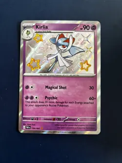 Pokemon Card Kirlia 154/091 Scarlet & Violet Paldean Fates Shiny Holo Rare NM - Image 1