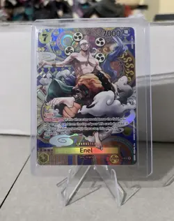 Bandai One Piece CCG Enel OP05-100 SP Foil Rush Alternative Art Character Card - Image 1