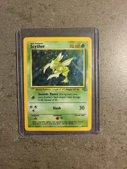 Pokemon Scyther Holo Rare Card Jungle Edition 10/64 Unlimited - Image 1
