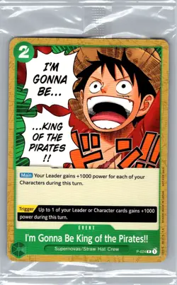 I'm Gonna Be King of the Pirates!! P-024 English - One Piece Card - Sealed - Image 1