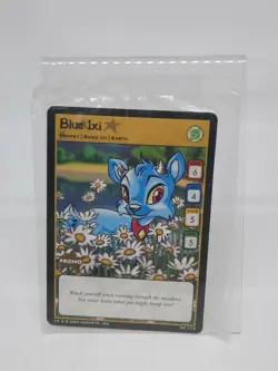 Neopets Trading Card Blue Ixi 2004 Collectible Basic MP 1/15 NIP New in Package - Image 1