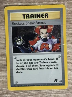 Pokemon TCG Rocket's Sneak Attack Team Rocket 72/82 Regular Rare Card - Image 1