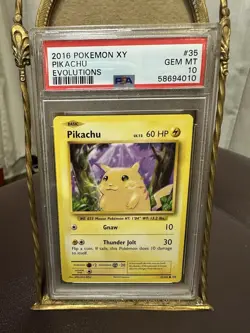 PSA 10 Pikachu 35/108 XY Evolutions 2016 GEM MINT Graded Pokemon Card - Image 1