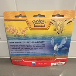Pokemon Foil Promo Cards Articuno Zapdos Moltres Pack with Metallic Coin - Image 2