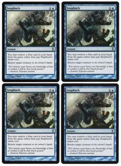 Snapback x4 4x 2006 Time Spiral PLAYSET Blue Common Instant MTG NM AZ1 - Image 1