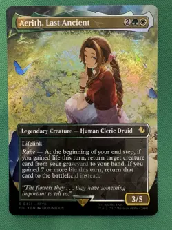 Aerith, Last Ancient (Borderless) (Chocobo Track Foil) Commander: Final Fantasy - Image 1