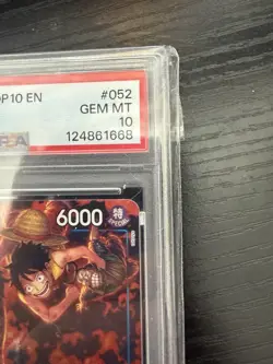 One Piece TCG Portgas.D.Ace OP08-052 Royal Blood Foil Treasure Rare Card PSA 10 - Image 3