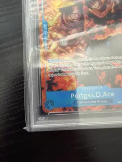 One Piece TCG Portgas.D.Ace OP08-052 Royal Blood Foil Treasure Rare Card PSA 10 - Image 5