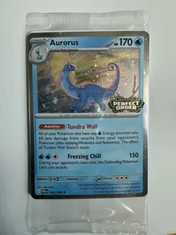 Aurorus 024/088 - Cosmo Holo - Pokemon Perfect Order Stamped Promo SEALED - Image 1