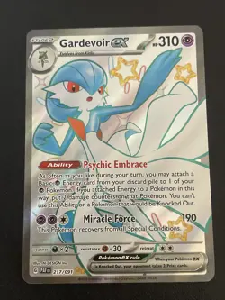 Pokemon Gardevoir EX TCG Special Illustration Paldean Fates Card 217/091 NM - Image 1