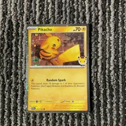 Pikachu - 051 /162 - Stamped 2026 Pokemon Day 30 Promo - TCG - Cosmo Holo - Image 1