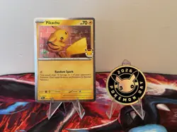 Pikachu 051 /162 Stamped 2026 Pokemon Day 30 Promo - Cosmo Holo - TCG - Image 1