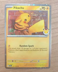 DOUBLE SWIRL Pokemon Day 2026 Stamped Promo Pikachu 051/162 Cosmos Holo MINT - Image 1
