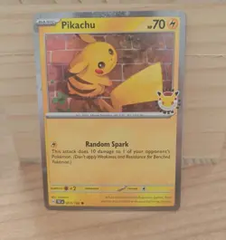 DOUBLE SWIRL Pokemon Day 2026 Stamped Promo Pikachu 051/162 Cosmos Holo MINT - Image 2