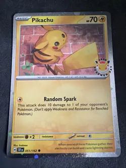 Pikachu 051/162 - Pokemon Day 2026 Cosmo Holo - 30th Anniversary Promo - Image 1