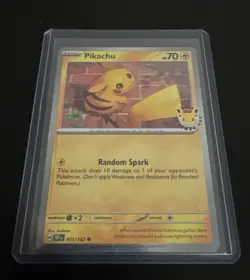 Pikachu - 051 /162 - Stamped 2026 Pokemon Day 30 Promo - TCG - Cosmo Holo - Image 1