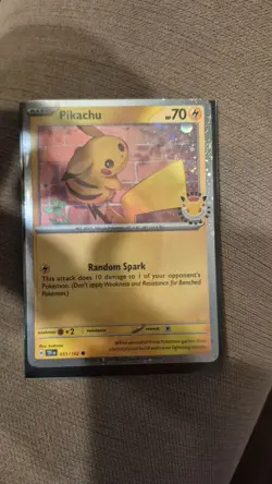 Pikachu - 051 /162 - Stamped 2026 Pokemon Day 30 Promo - TCG - Cosmo Holo - Image 1