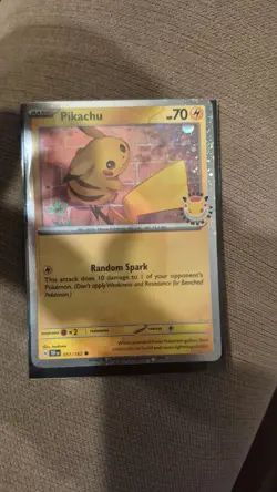 Pikachu - 051 /162 - Stamped 2026 Pokemon Day 30 Promo - TCG - Cosmo Holo - Image 2