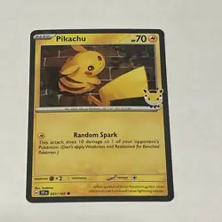 Pikachu Stamped Pokemon Day 2026 051/162 Cosmos Holo Promo NM TEF 51 - Image 1