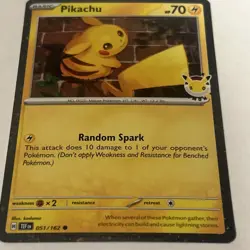 Pikachu Stamped Pokemon Day 2026 051/162 Cosmos Holo Promo NM TEF 51 - Image 3