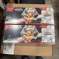 Lot Of 2 Pokemon Prismatic Evolutions Surprise Box+Booster Bundle Sams Club Set - Image 1