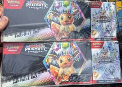 Lot Of 2 Pokemon Prismatic Evolutions Surprise Box+Booster Bundle Sams Club Set - Image 1