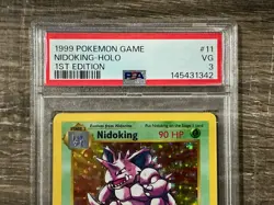 Pokemon Nidoking 1st Edition Base Set 11/102 PSA 3 - Image 2