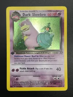 DARK SLOWBRO Pokemon Card - WOTC - 1st Edition - Team Rocket - 12/82 HOLO NM (A) - Image 2