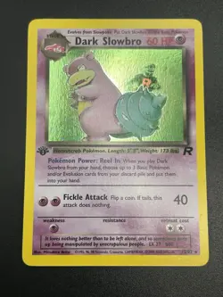DARK SLOWBRO Pokemon Card - WOTC - 1st Edition - Team Rocket - 12/82 HOLO NM (A) - Image 3
