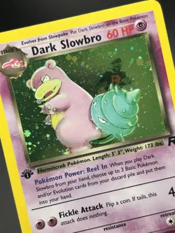 DARK SLOWBRO Pokemon Card - WOTC - 1st Edition - Team Rocket - 12/82 HOLO NM (A) - Image 5