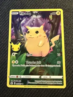 Pokemon TCG Celebrations Pikachu Holo Rare Card 005/025 25th Anniversary NM - Image 1