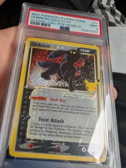 2021 Pokemon Celebrations Classic Collection #17 Umbreon Gold Star PSA 9 - Image 2