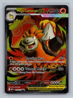 Mega Camerupt ex 156/132 Ultra Rare Mega Evolution Pokemon Near Mint - Image 1