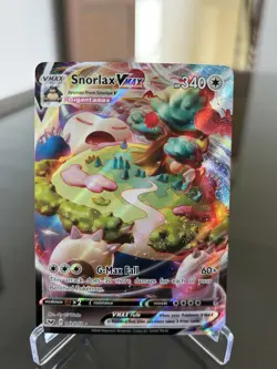 Pokemon TCG Snorlax VMAX Holo Ultra Rare Sword & Shield Base Set 142/202 - Image 2
