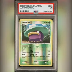 Pokemon TCG -Lotad SH4 Secret Rare Reverse Foil Platinum *LOW POP* 2009 PSA 7 - Image 1