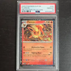 2025 Pokemon Svp Black Star Promo 167 Flareon Pre Poster Collection PSA 10 - Image 1