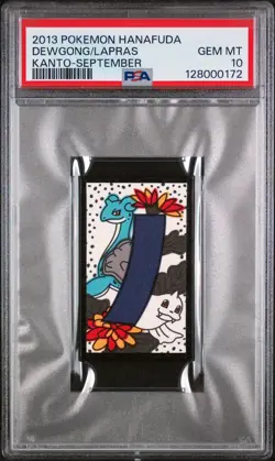 2013 POKEMON HANAFUDA KANTO SEPTEMBER DEWGONG/LAPRAS PSA 10 - Image 1