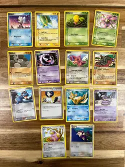 x14 NO DUPLICATES Vintage C/U Various Sets From 2006-2010 Pokemon Card Lot #266 - Image 1